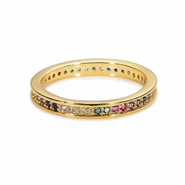 Ruka Rainbow Ring Gold by Marigold Shadows