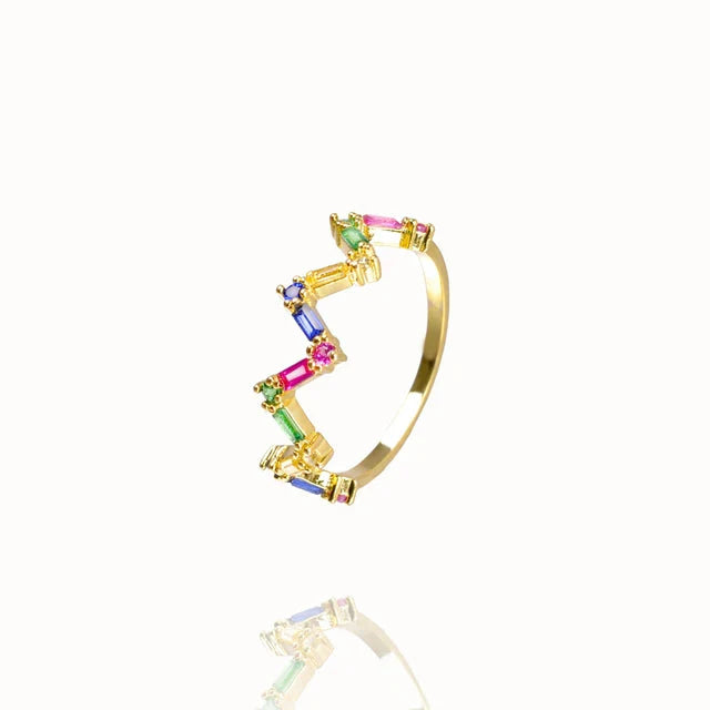 Spliice Rainbow Ring Gold by Marigold Shadows