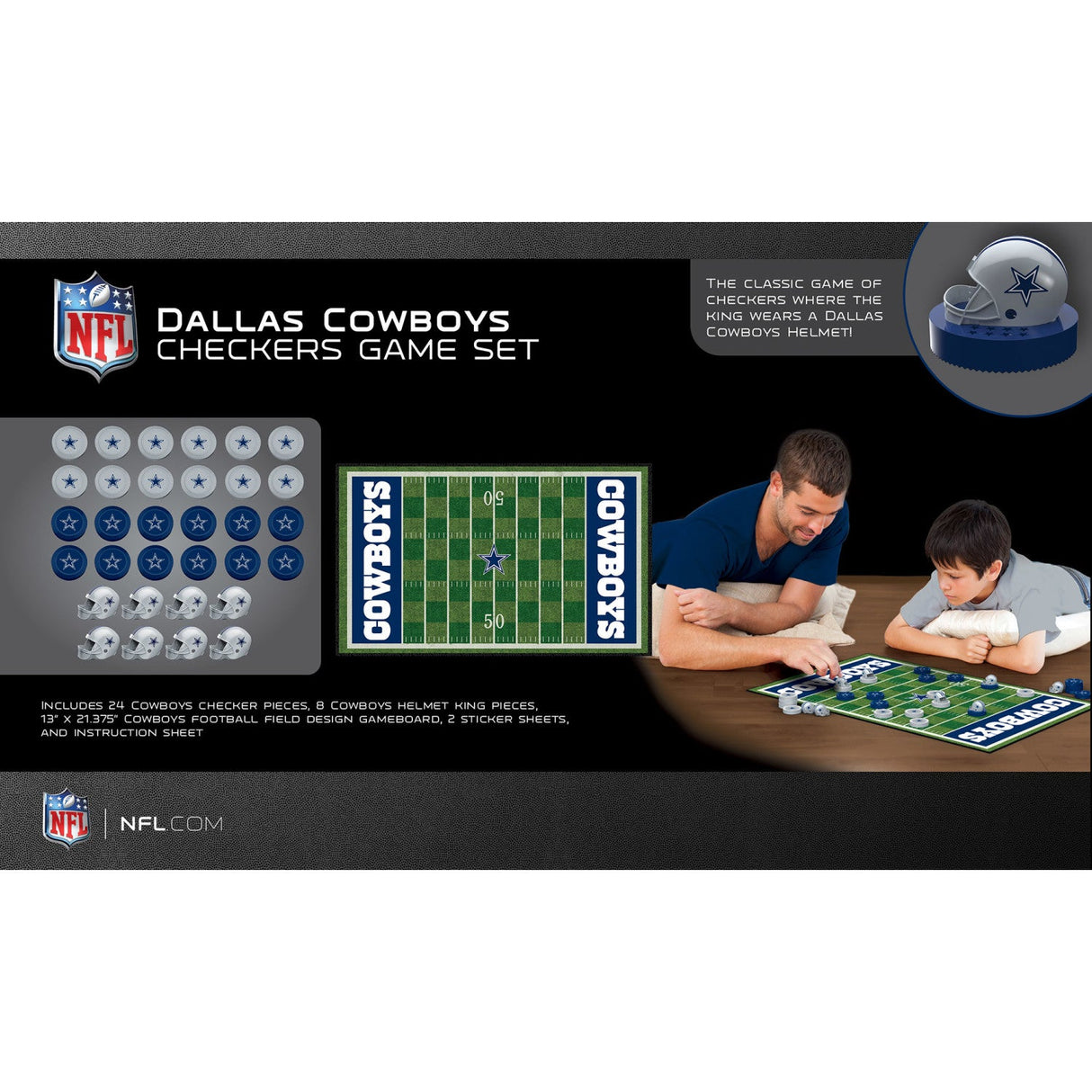 Dallas Cowboys Checkers Board Game by MasterPieces Puzzle Company INC