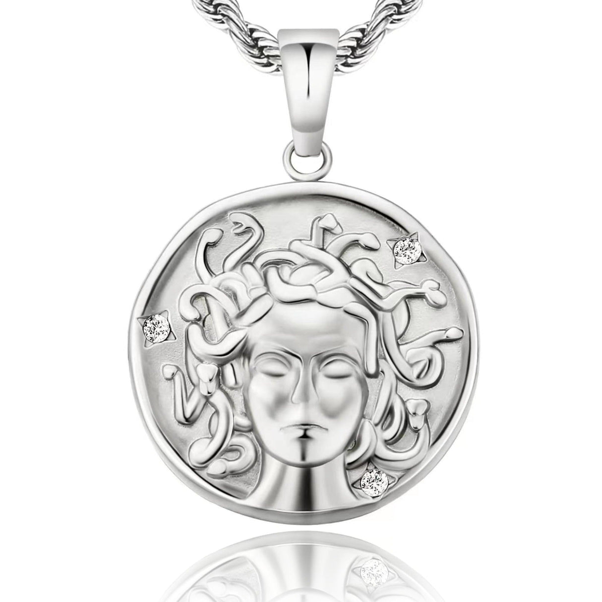 Medusa Head Coin Pendant Necklace by Bling Proud | Urban Jewelry Online Store