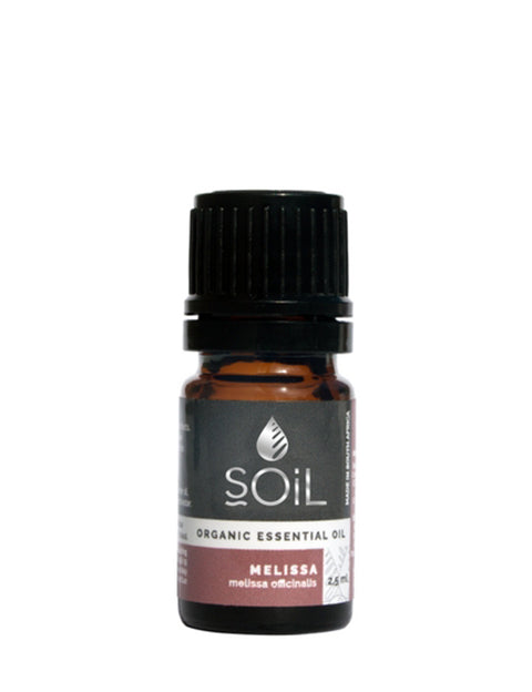 Organic Melissa Essential Oil (Melissa Officinalis) 2.5ml by SOiL Organic Aromatherapy and Skincare