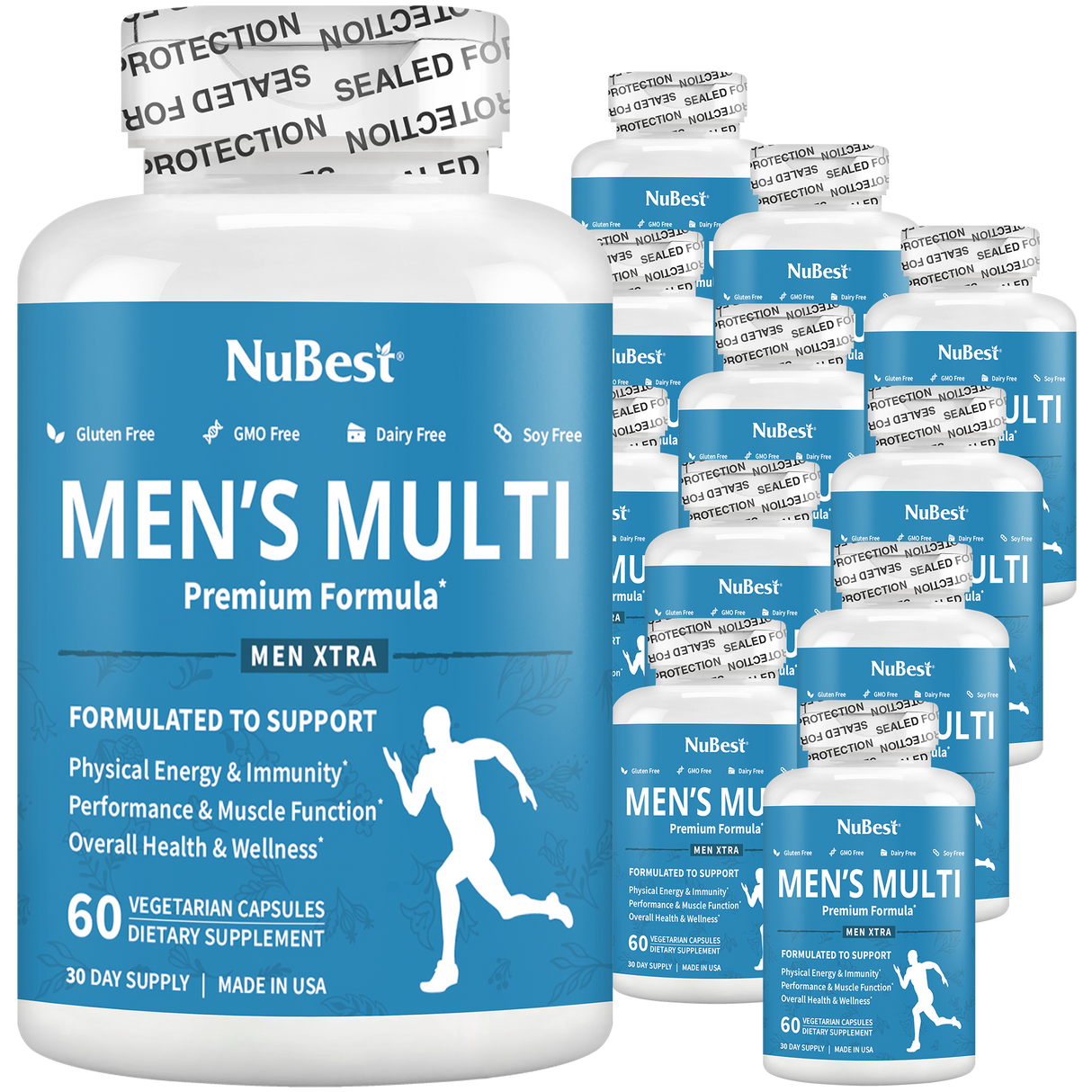 Men's Multi, Men Xtra, Energy, Immunity & Health Boost, 60 Vegan Capsules by NuBest Nutrition®