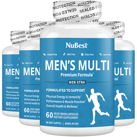 Men's Multi, Men Xtra, Energy, Immunity & Health Boost, 60 Vegan Capsules by NuBest Nutrition®