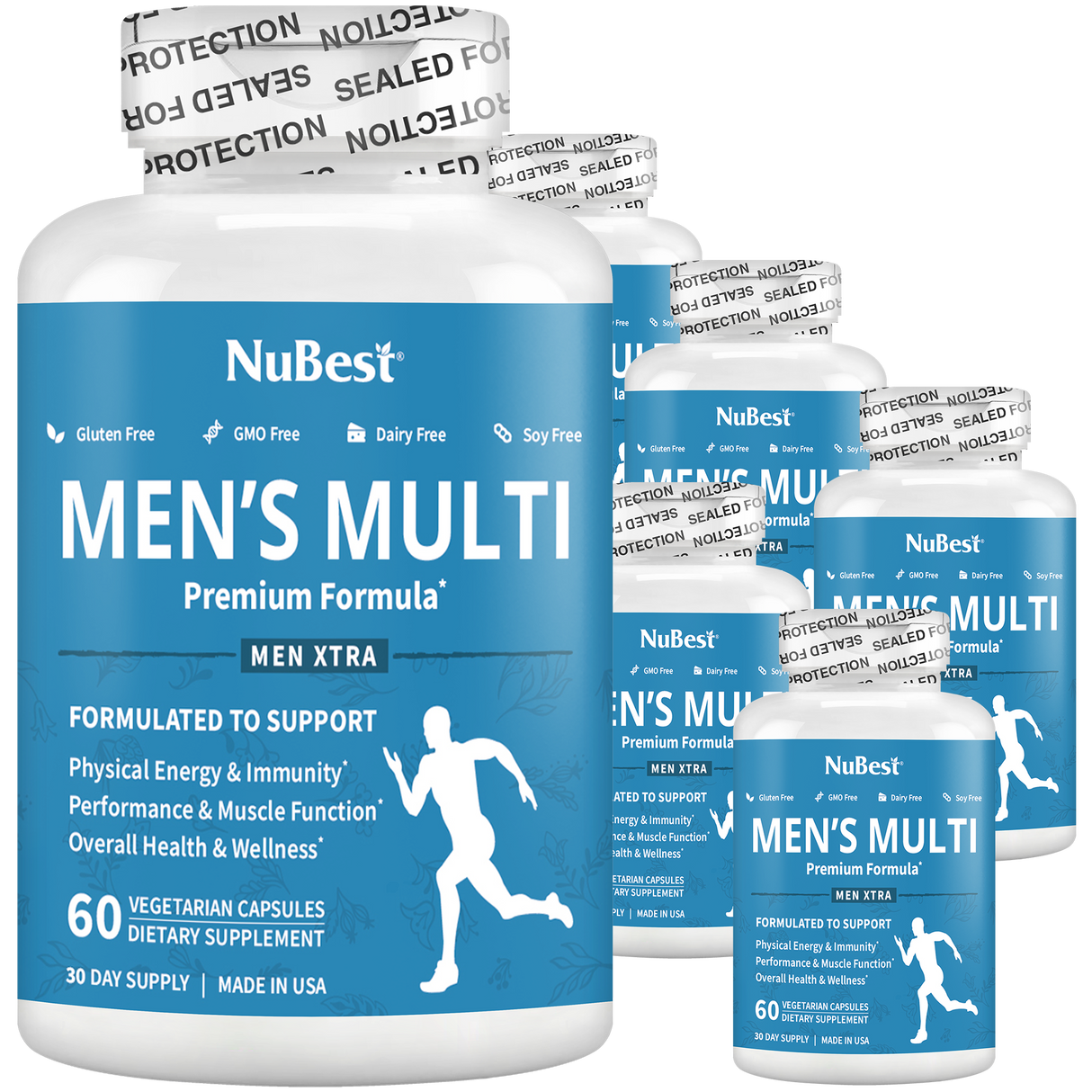 Men's Multi, Men Xtra, Energy, Immunity & Health Boost, 60 Vegan Capsules by NuBest Nutrition®