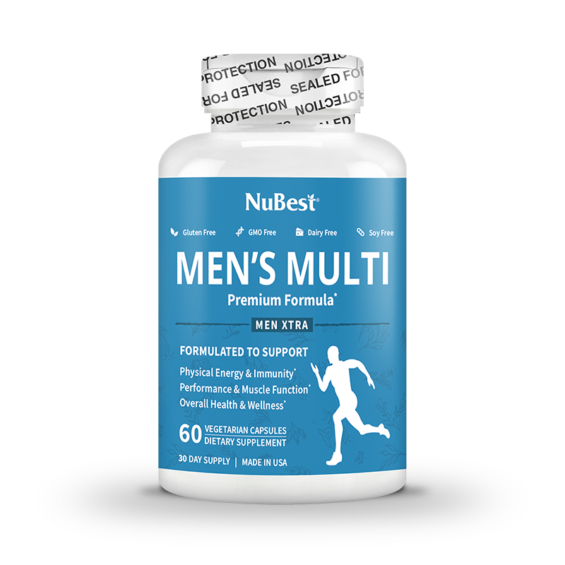 Men's Multi, Men Xtra, Energy, Immunity & Health Boost, 60 Vegan Capsules by NuBest Nutrition®