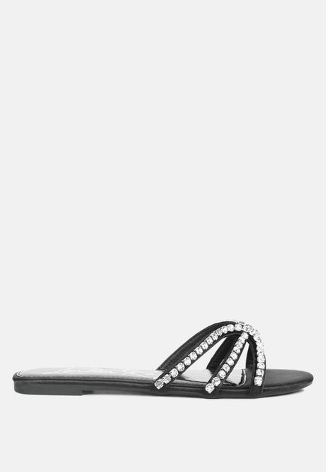 mezzie diamante embellished flat sandals by London Rag