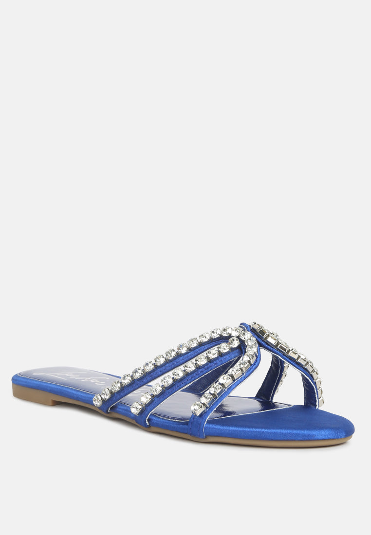 mezzie diamante embellished flat sandals by London Rag