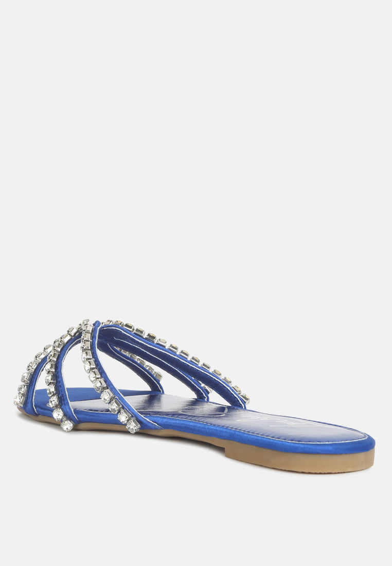 mezzie diamante embellished flat sandals by London Rag