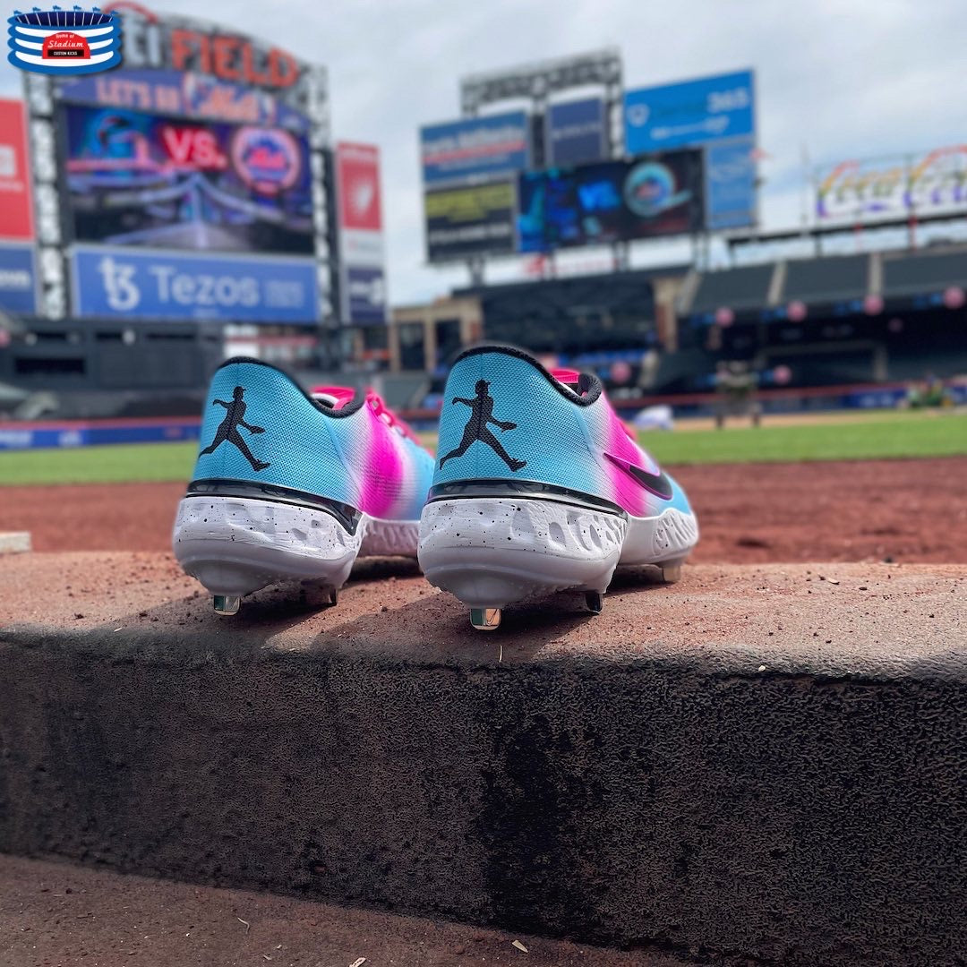 "Miggy Nights" Nike Alpha Huarache Elite 3 Low Cleats by Stadium Custom Kicks