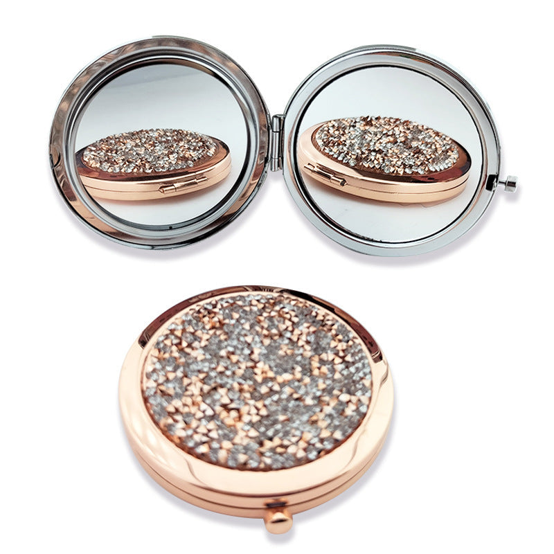 Crystal Double-Sided Portable Mini Mirror by KE Cosmetics