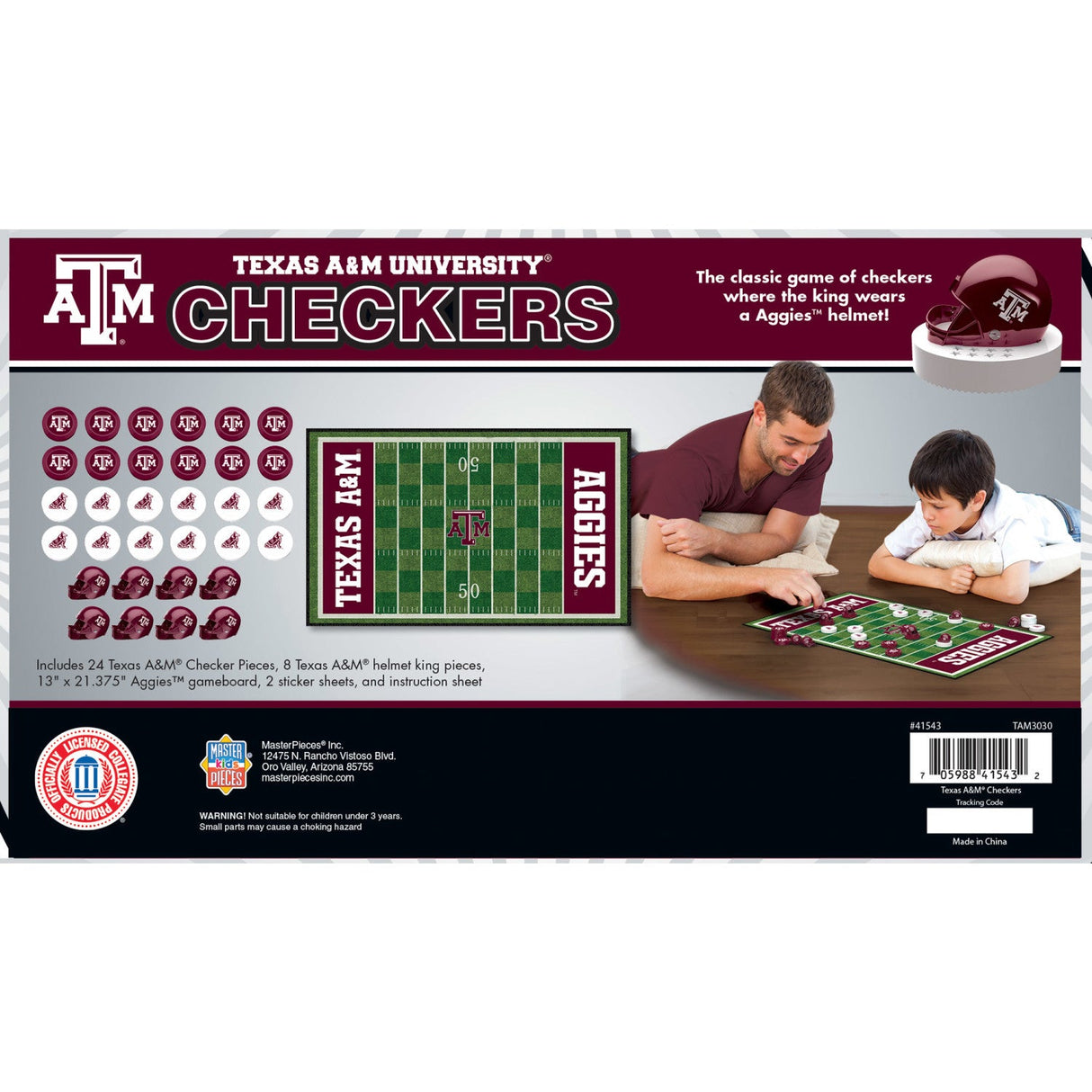 Texas A&M Aggies Checkers Board Game by MasterPieces Puzzle Company INC