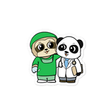 Doctor and Surgeon Cartoon - Bubble-free stickers by Proud Libertarian