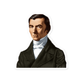 Frederic  Bastiat Bubble-free stickers by Proud Libertarian