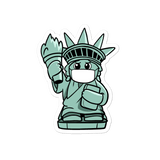 Masked Liberty Cartoon - Bubble-free stickers by Proud Libertarian