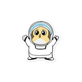 Freedom in Space Cartoon - Bubble-free stickers by Proud Libertarian