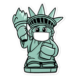 Masked Liberty Cartoon - Bubble-free stickers by Proud Libertarian