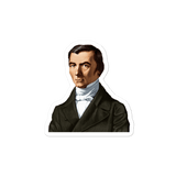 Frederic  Bastiat Bubble-free stickers by Proud Libertarian