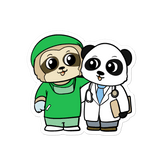 Doctor and Surgeon Cartoon - Bubble-free stickers by Proud Libertarian