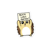 Black Lives Matter Porcupine Cartoon - Bubble-free stickers by Proud Libertarian