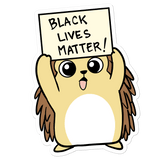 Black Lives Matter Porcupine Cartoon - Bubble-free stickers by Proud Libertarian