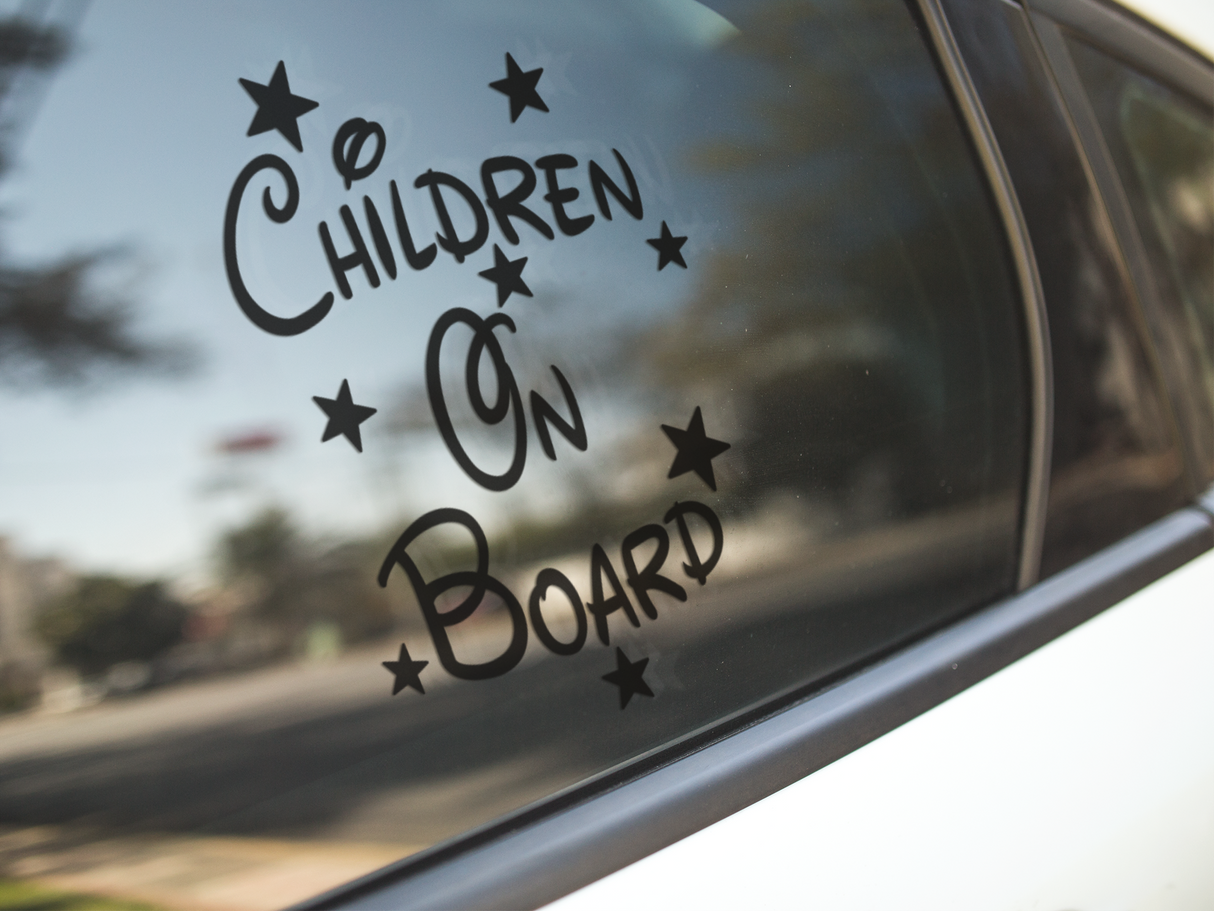 Children On Board Star Window Sticker by WinsterCreations™ Official Store