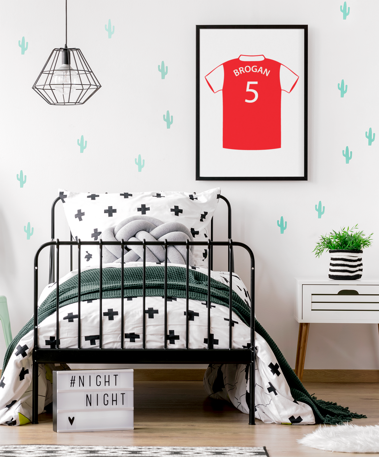 Personalised Football Rugby Team Shirt Child Name Age Wall Art Home Decor Print by WinsterCreations™ Official Store