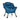 Modern Polyester Fabric Lazy Chair with Steel Frame and Side Pocket-Navy
