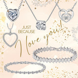 Mom Necklace Heart Circle Of Love Silver Finished Necklace by Hollywood Sensation®