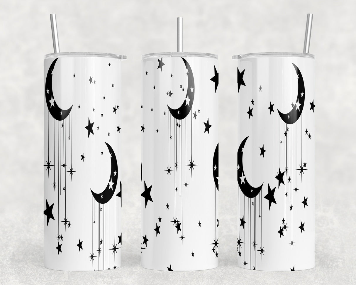 Moons|Skinny Tumbler|Optional Bluetooth Speaker| Speaker Color Varies by Rowdy Ridge Co