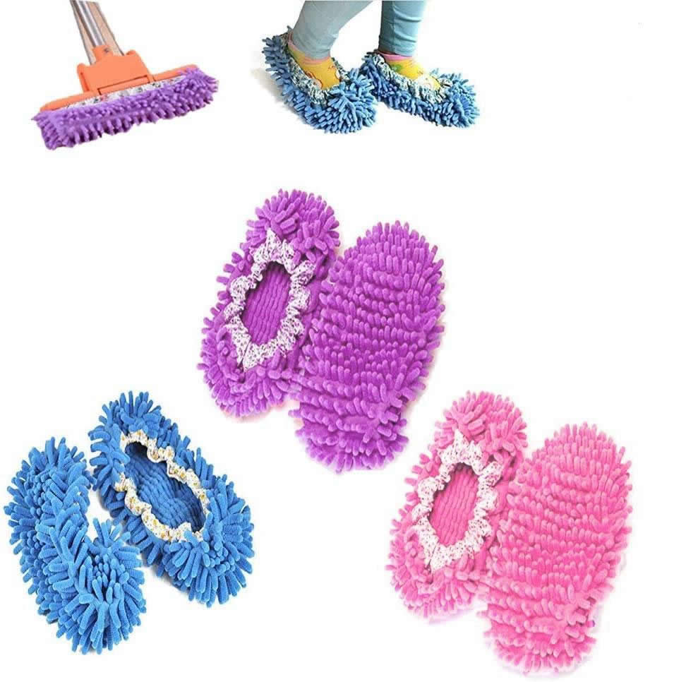 Lazy Maid Quick Mop Slip-On Slippers 3 pairs by VistaShops