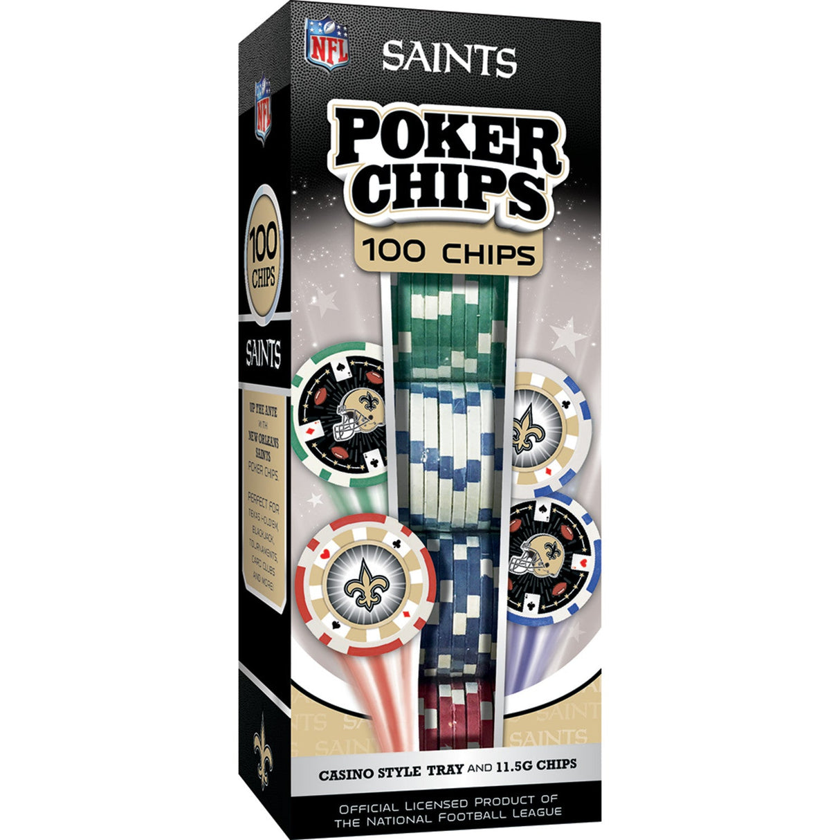 New Orleans Saints 100 Piece Poker Chips by MasterPieces Puzzle Company INC