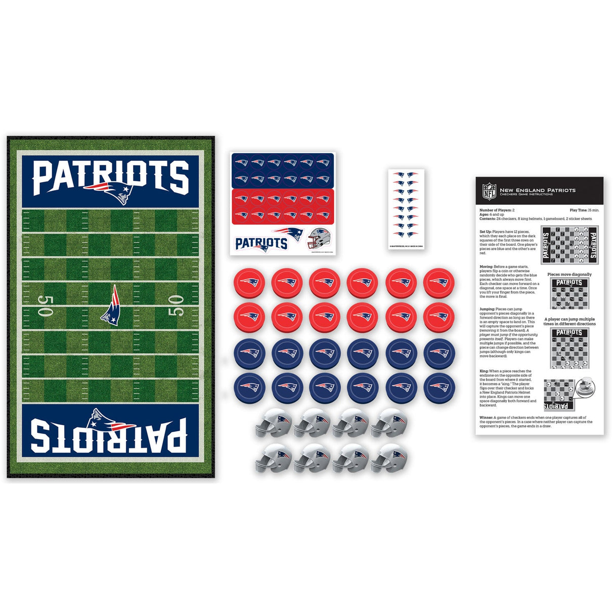 New England Patriots Checkers Board Game by MasterPieces Puzzle Company INC