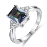 Mystic Topaz Ring 2.5 ct Princess Cut by Hollywood Sensation®