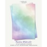 Rainbow Watercolor Stationery Paper: Half Letter Size Paper, Art Themed, Letter Writing Paper, 25-sheets