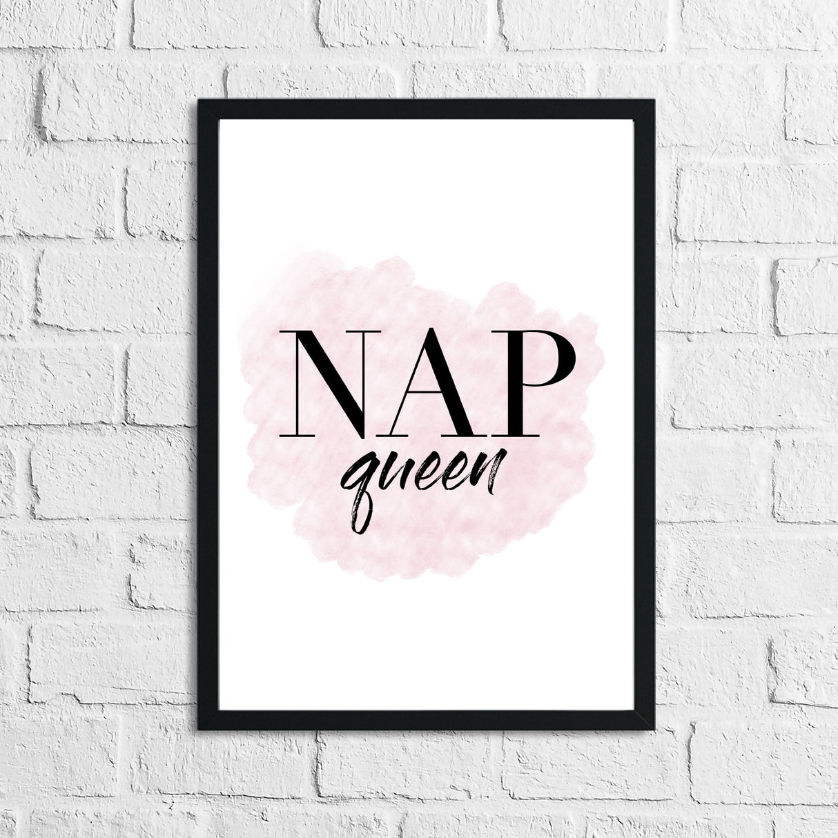 Nap Queen Pink Bedroom Quote Wall Decor Print by WinsterCreations™ Official Store