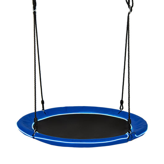 40 Inches Saucer Tree Swing for Kids and Adults-Navy