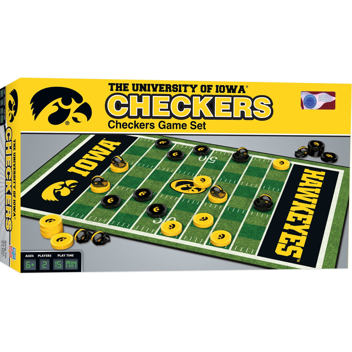 Iowa Hawkeyes Checkers Board Game by MasterPieces Puzzle Company INC