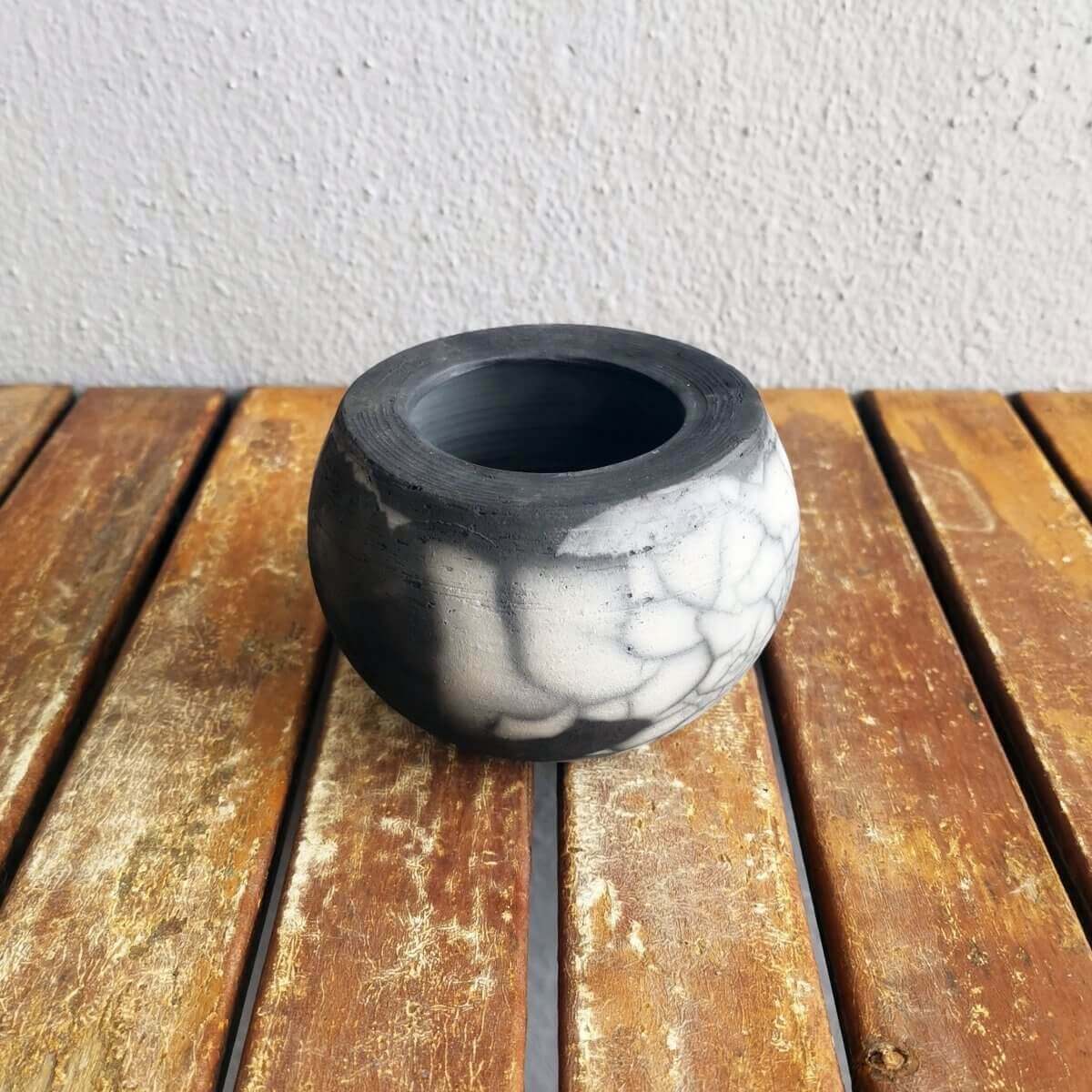 Nikko Ceramic Raku Pottery Vase by RAAQUU