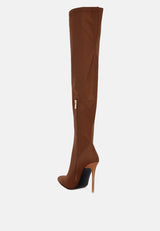 no calm superstretch stiletto long boot by London Rag