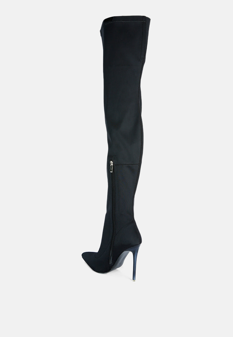 no calm superstretch stiletto long boot by London Rag