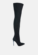 no calm superstretch stiletto long boot by London Rag