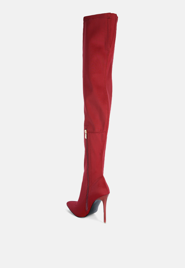 no calm superstretch stiletto long boot by London Rag