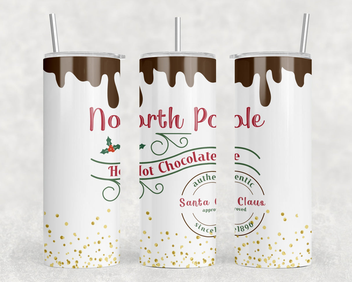 North Pole Hot Chocolate |Skinny Tumbler|Optional Bluetooth Speaker| Speaker Color Varies by Rowdy Ridge Co