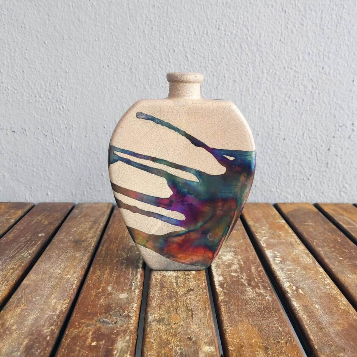 Nozomu Ceramic Raku Pottery Vase by RAAQUU