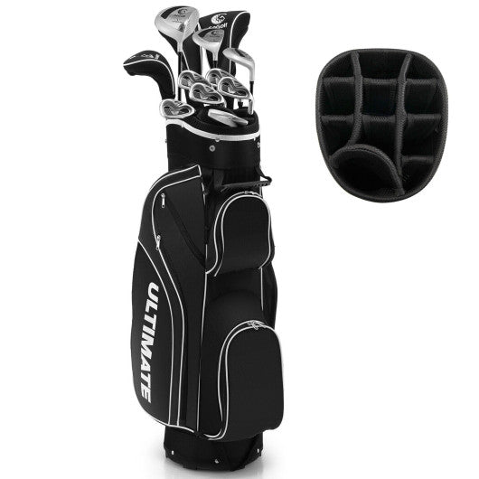 10 Pieces Womens Complete Golf Club Set with Alloy Driver Black