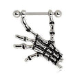 Nipple Ring with Skeleton Hand by Fashion Hut Jewelry - Vysn