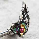 316L Surgical Steel Gothic Winged Heart Nipple Bar by Fashion Hut Jewelry - Vysn