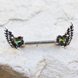 316L Surgical Steel Gothic Winged Heart Nipple Bar by Fashion Hut Jewelry - Vysn