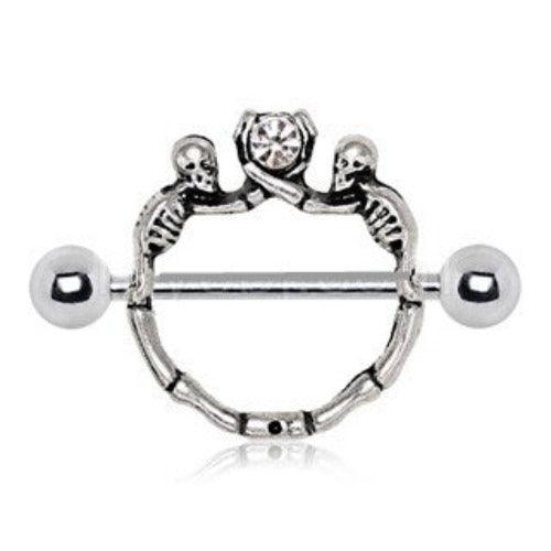 316L Stainless Steel Double Skeleton Nipple Shield by Fashion Hut Jewelry - Vysn