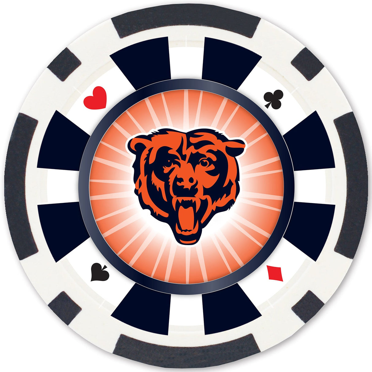 Chicago Bears 100 Piece Poker Chips by MasterPieces Puzzle Company INC